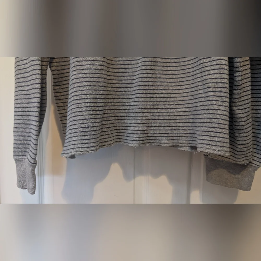 Polo Ralph Lauren Men's Gray Navy Striped Long Sleeve Shirt 100% Cotton Size XXL - Picture 8 of 13